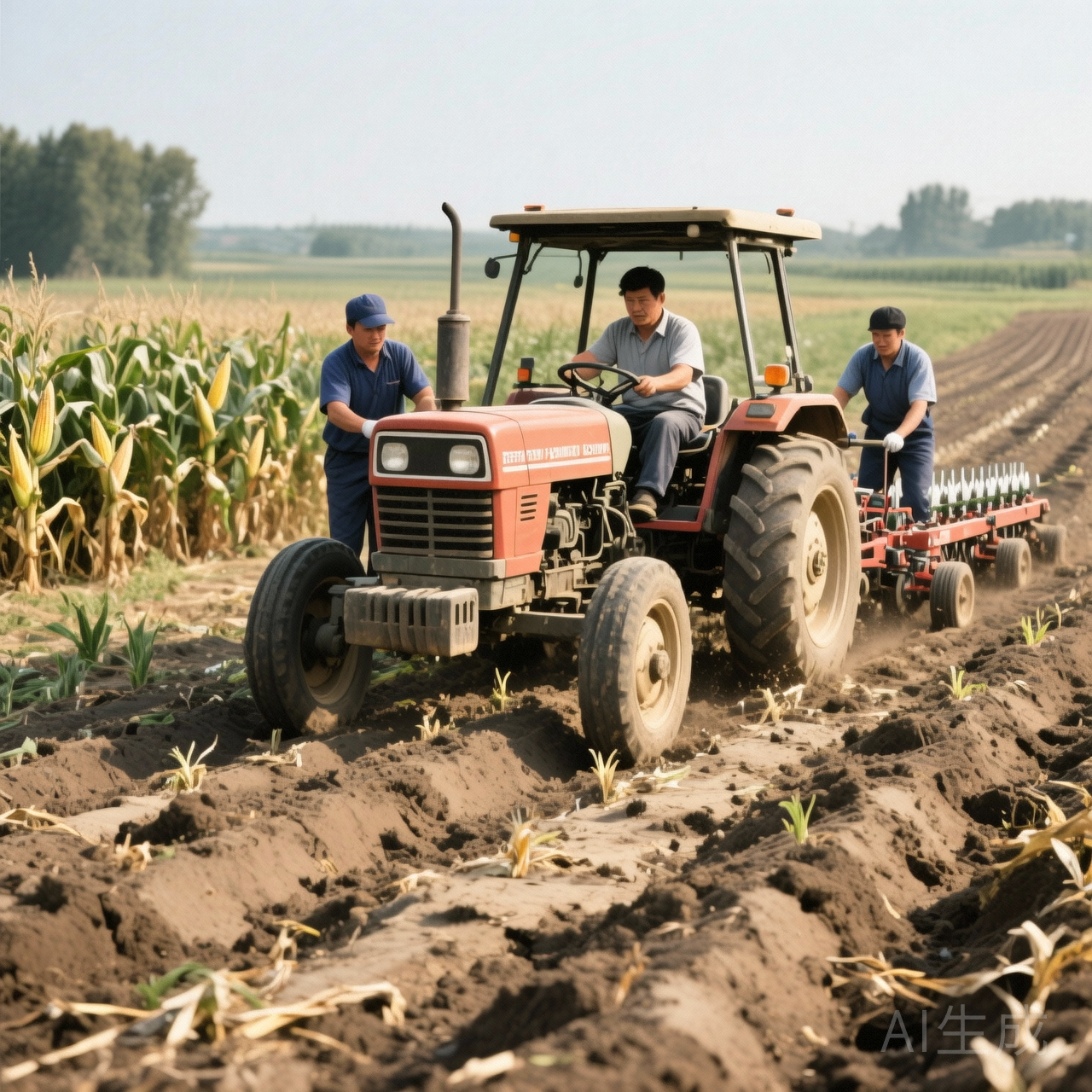 传统拖拉机作业